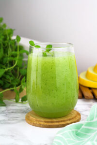 Blenderdatud melon mündiga